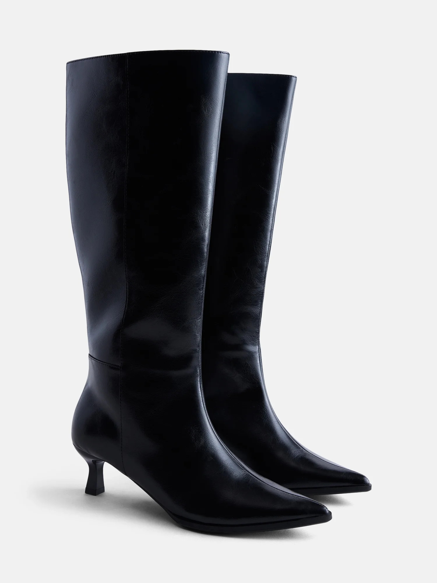 No Boundaries Women’s Kitten Heel Tall Boots | Walmart (US)