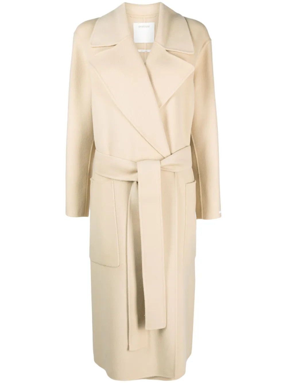 Sportmax Belted Wool Coat - Farfetch | Farfetch Global