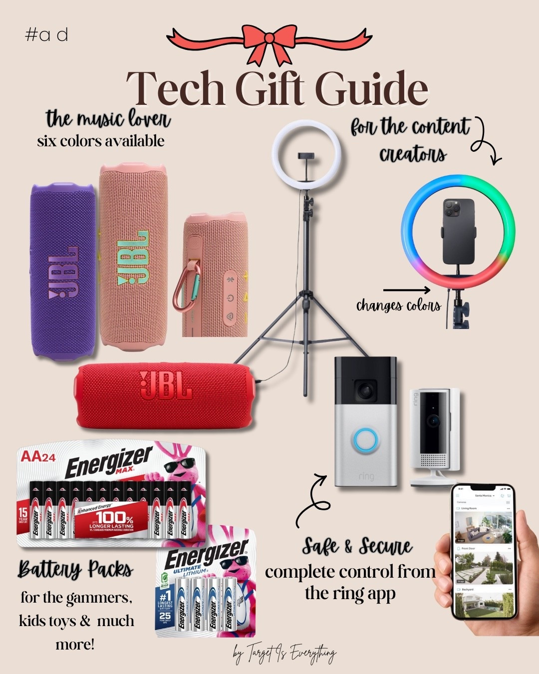 #ad Are you looking to give the perfect gift this holiday season? I rounded some of my top tech arrivals from @Target🎄 Target is the ultimate destination for tech gifts for everyone on your list😍 Grab everything today in my LTK or in-store! 

#TargetPartner #TargetTopTech #TopTech #HolidayGifts 

