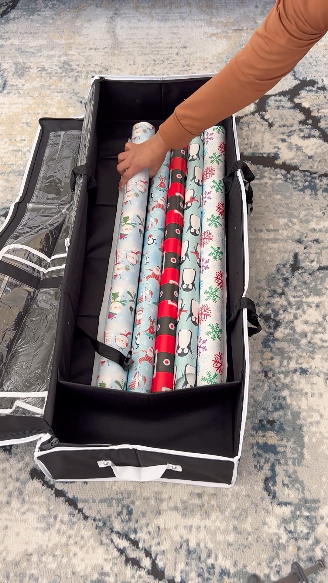 Gift wrapping storage for all your wrapping paper, bags, boxes, tape & more! 

#LTKHoliday #LTKGiftGuide #LTKSaleAlert