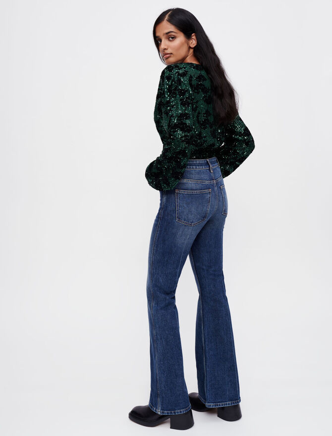 121PRAMIA Flared jeans with horsebit detail | Maje US