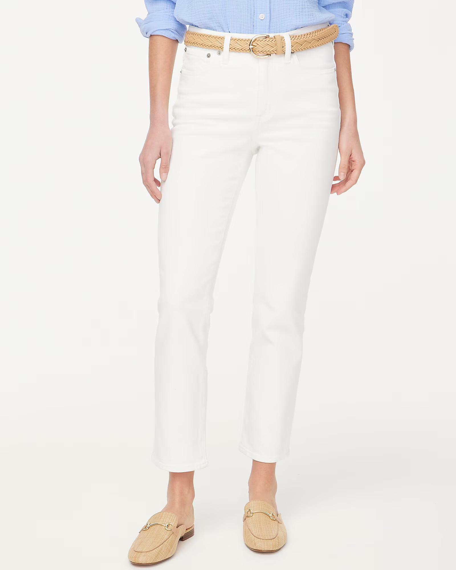 Essential straight white jean in all-day stretch | J.Crew Factory