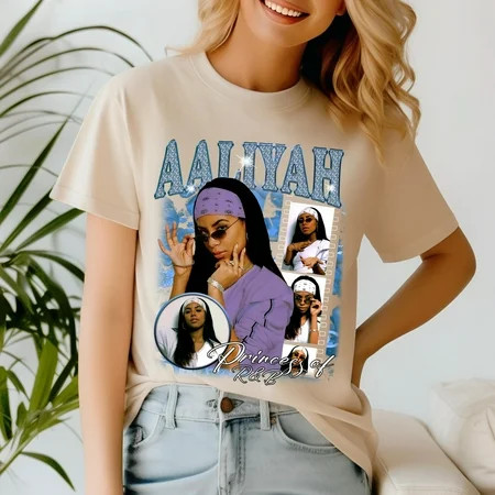 Vintage Aaliyah Princess of R B Shirt Aaliyah Bootleg Shirt Retro Aaliyah Shirt For Fan Aaliyah Unisex Graphic Y2k Clothing | Walmart (US)