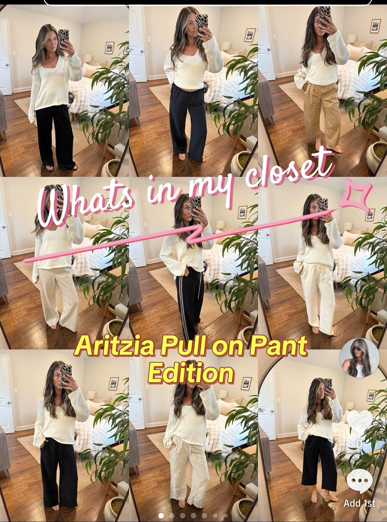 I take a small in all of these!

@Aritzia 

#aritzia #aritziaoutfits #aritziapants #pullonpants #maternityfriendly #bumpfriendly #casualchic #comfyoutfits comfy chic look, satin pants , easy pants , easy outfits , errands outfit , spring styles, spring outfits 