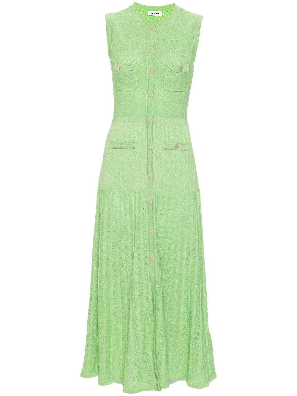 SANDRO Lurex Sleeveless Maxi Dress - Farfetch | Farfetch Global