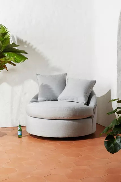 Barwick Indoor/Outdoor Swivel Chair | Anthropologie (US)