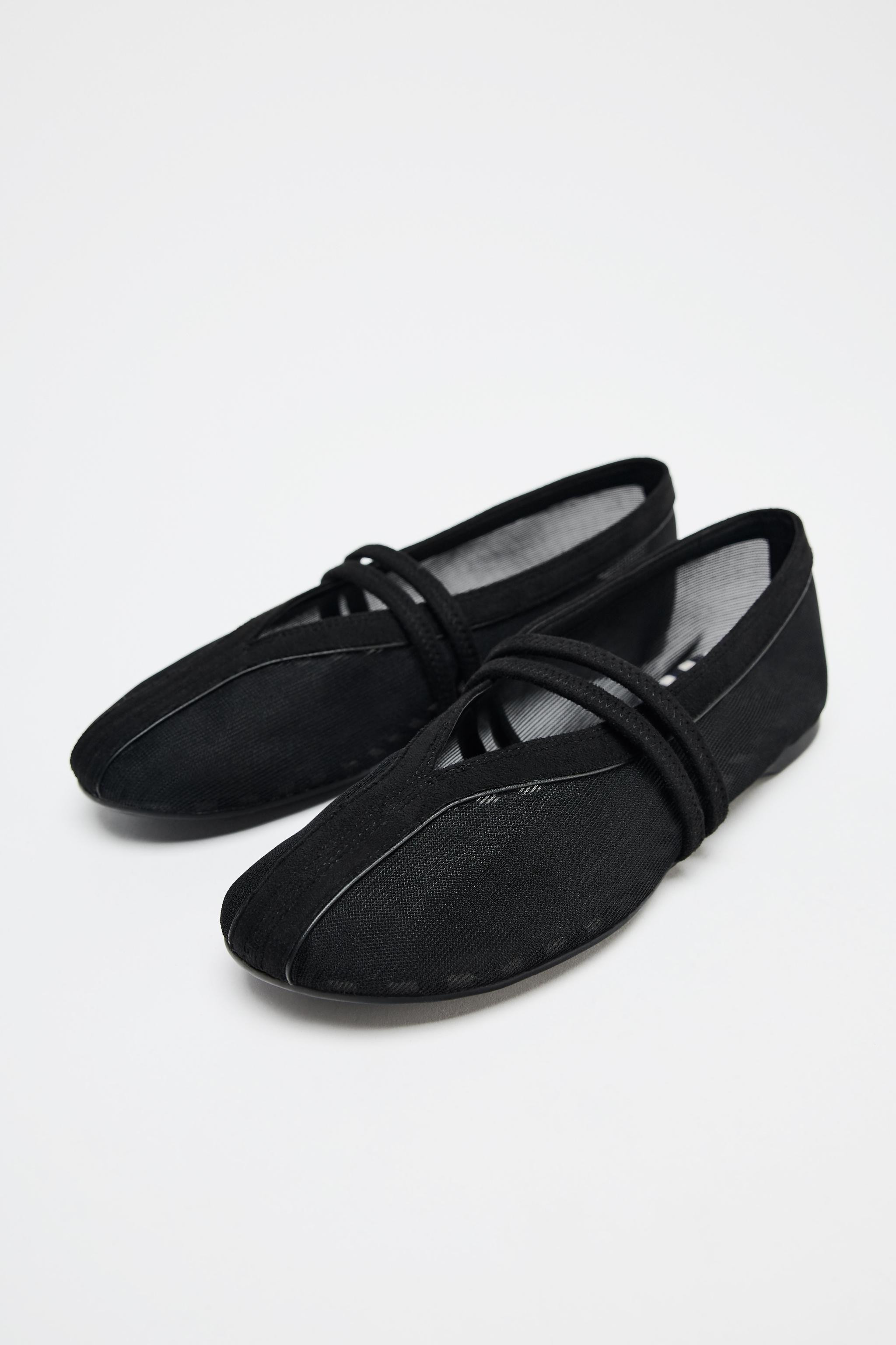 DOUBLE STRAP MESH BALLERINAS | Zara UK