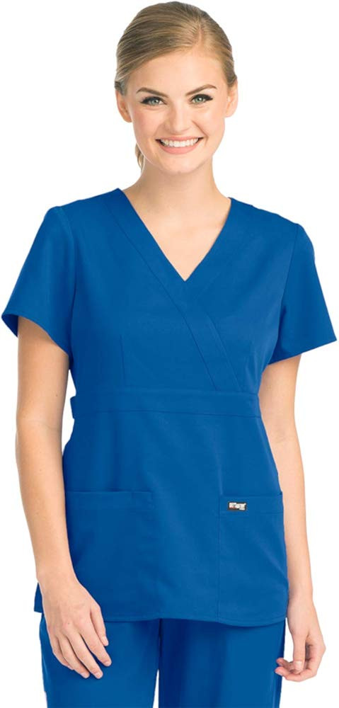 Grey's Anatomy 4153 Women's Mock Wrap Scrub Top | Amazon (US)