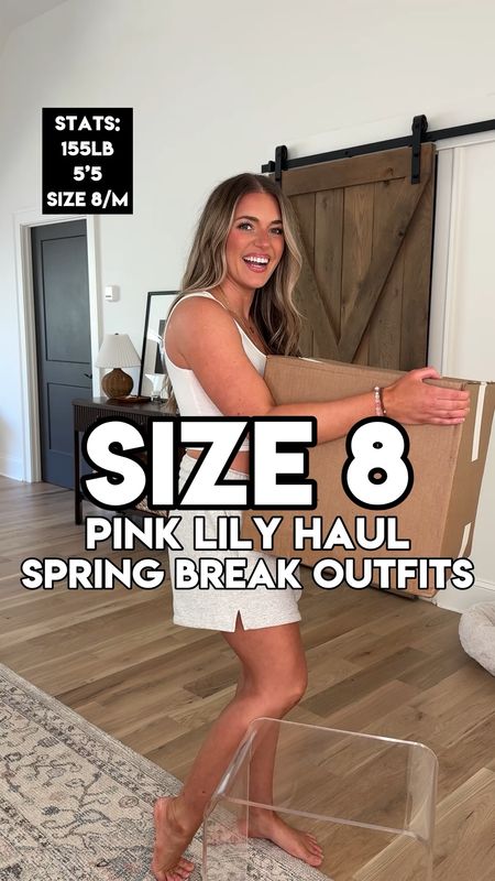⭐️ use code MORGAN20 for 20% off everything ⭐️ 
💗 My sizing info: waist 29” at smallest part, 236.5” bust at fullest part of chest, & 41” at widest part of hips/bum. I’m 5’5. 
💗Pink Lily try-on haul sizing info:
•Taupe dress - TTS size M 
•pink tie front dress - sized up 1 to the L 
•green floral skort - sized up 1 to the L
•white stretchy tank w flower straps - tts - M 
•pink/red floral print halter dress w adjustable straps TTS - M 
• rainbow crochet tie tank TTS - M & rainbow crochet matching skirt - sized up 1 to the L 
•denim shorts (no stretch) sized up 1 to the L
•lightweight yellow sweater w pink flowers sized up 1 to the L for oversized fit 
•bikini bottoms - both styles sized up 1 to the L 
•bikini tops TTS - M (36B/C)
•crochet coverup dress w tassels - TTS - M 
•crochet coverup striped top sized up 1 to the L for oversized fit 

Spring break haul outfits crochet mom outfits comfy style size 8 155lb size medium size large  @pinklily #pinklilypartner #pinklily

#LTKSeasonal #LTKfindsunder50 #LTKsalealert