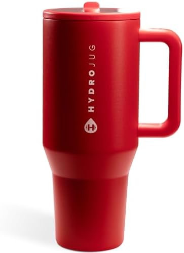 HydroJug Traveler - 40 oz Water Bottle with Handle & Flip Straw - Fits in Cup Holder, Leak Resist... | Amazon (US)