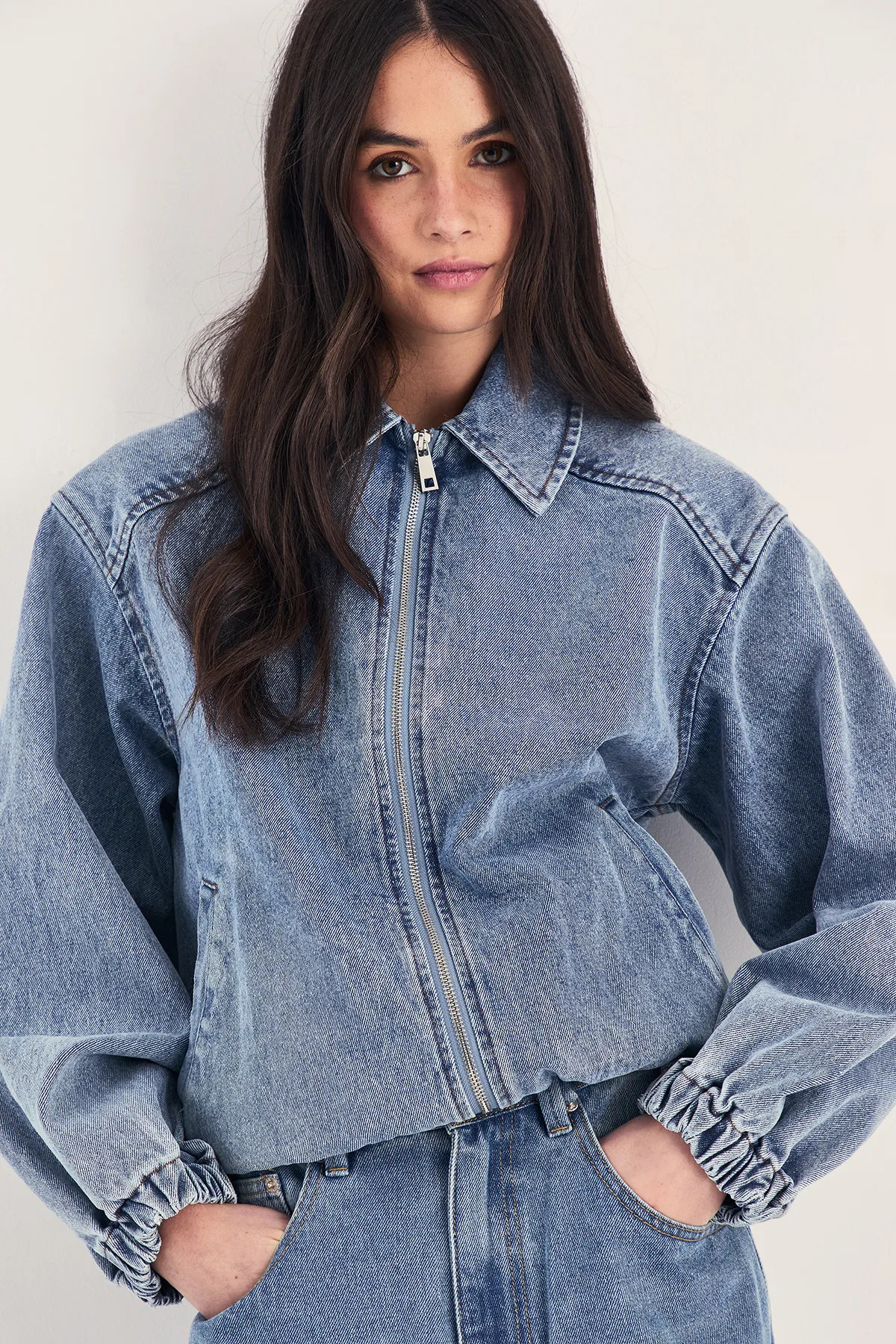 Jackets & Coats | Oversized Denim Bomber Jacket | NastyGal | NastyGal UK