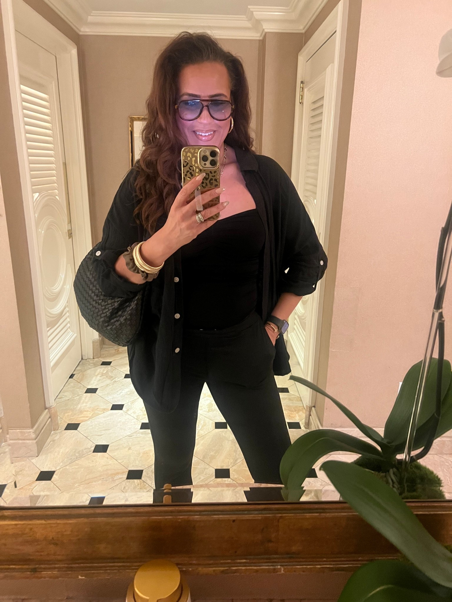 Spring Break in LA! 🌴 Enjoyed lunch at The Polo Lounge in The Beverly Hills Hotel. So iconic! #LaidbackLuxeLife

Oversized shirt: S
Bodysuit: S (old by Express)
Joggers: S Long
Sneakers: Run TTS

Hey Beautiful! Feel free to comment on this post if you have any questions! 🫶🏽

Follow me for more fashion finds, beauty faves, lifestyle, home decor, sales and more! So glad you’re here!! XO, Karma

#LTKStyleTip #LTKFindsUnder50 #LTKFindsUnder100