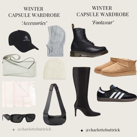 WINTER CAPSULE WARDROBE 2023 - footwear and accessories #capsulewardrobe 

#LTKSeasonal #LTKshoecrush #LTKitbag