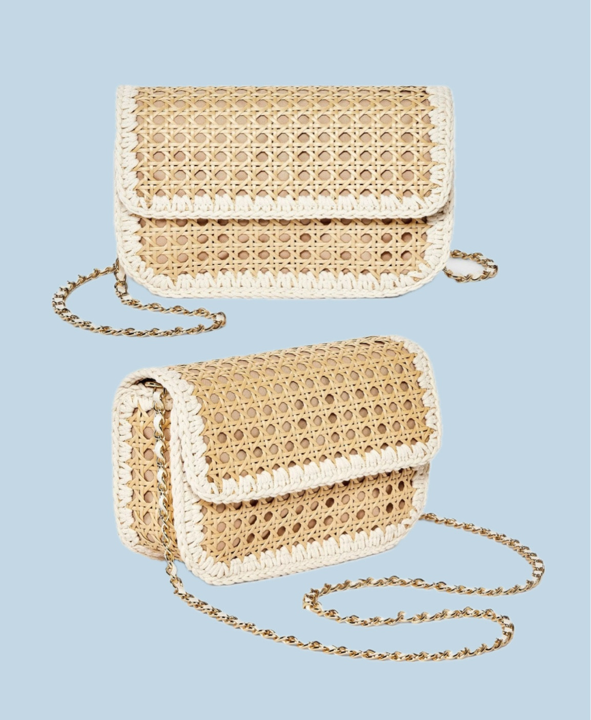 Designer look cane bag 