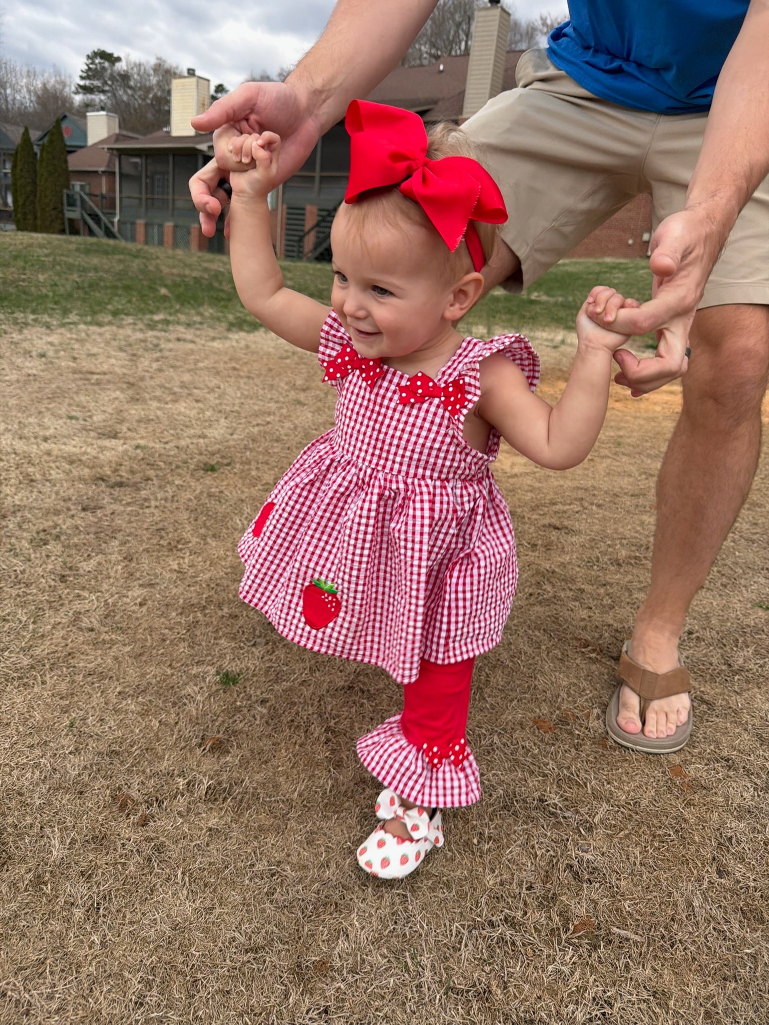Sis in her strawberries - have you ever seen anything cuter?! 🍓 

#LTKmomlife #LTKKids #LTKootd