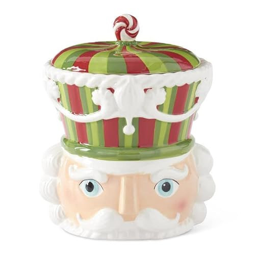K & K Interiors - Red & Green Nutcracker Cookie Jar - 55039A | Amazon (US)