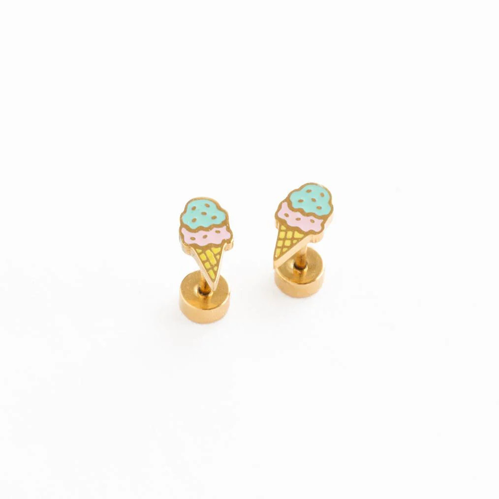 Enamel Ice Cream Stud Earring | Pip Pop Post