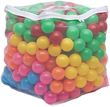 Amazon.com: Amazon Basics BPA Free Crush-Proof Plastic Ball Pit Balls with Storage Bag, Toddlers ... | Amazon (US)