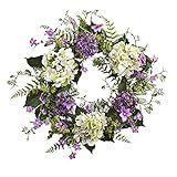 Nearly Natural 24in. Hydrangea Berry Wreaths Purple | Amazon (US)
