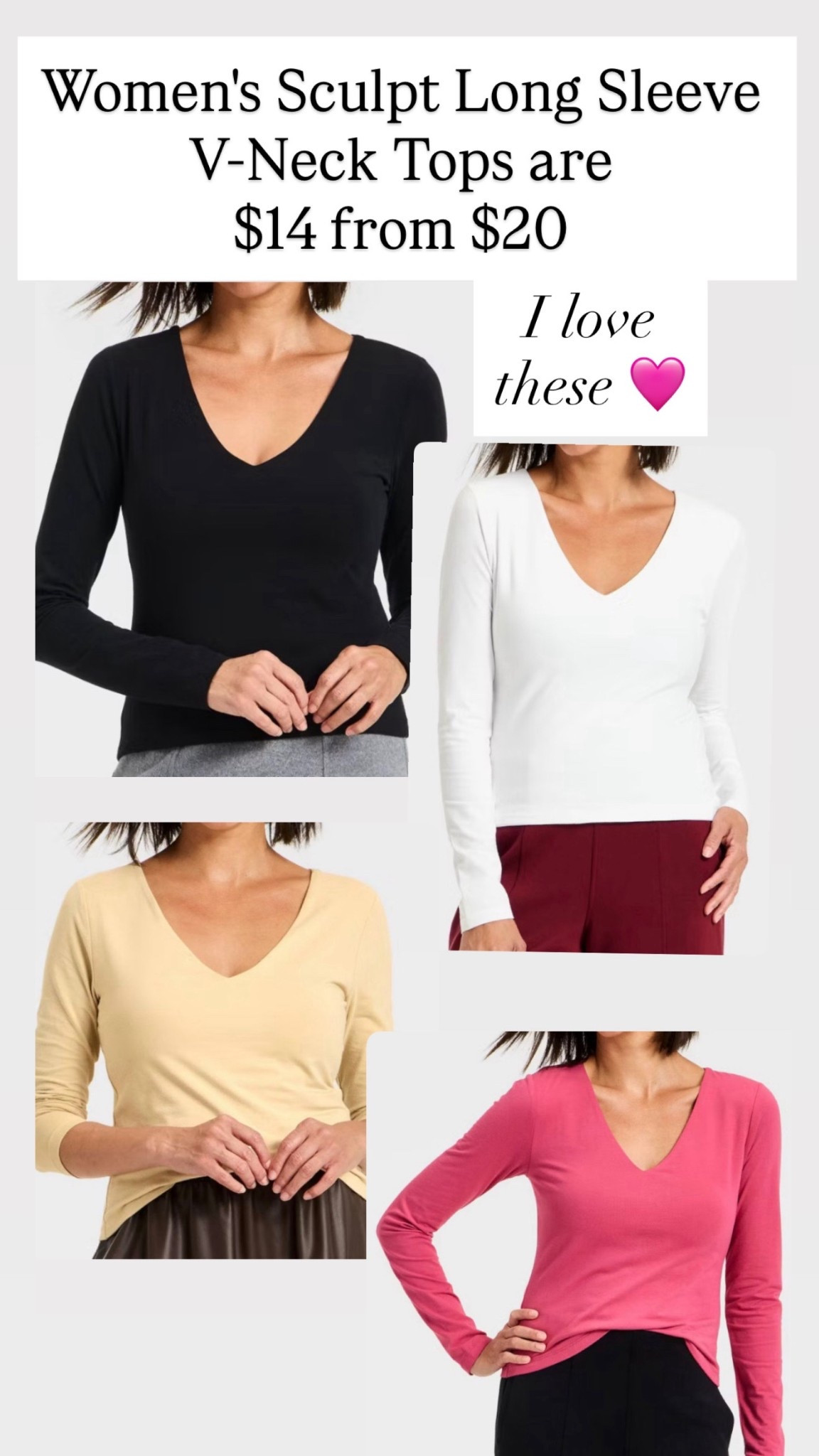 Classic V-neck tops are on sale for $14 right now

#LTKSaleAlert