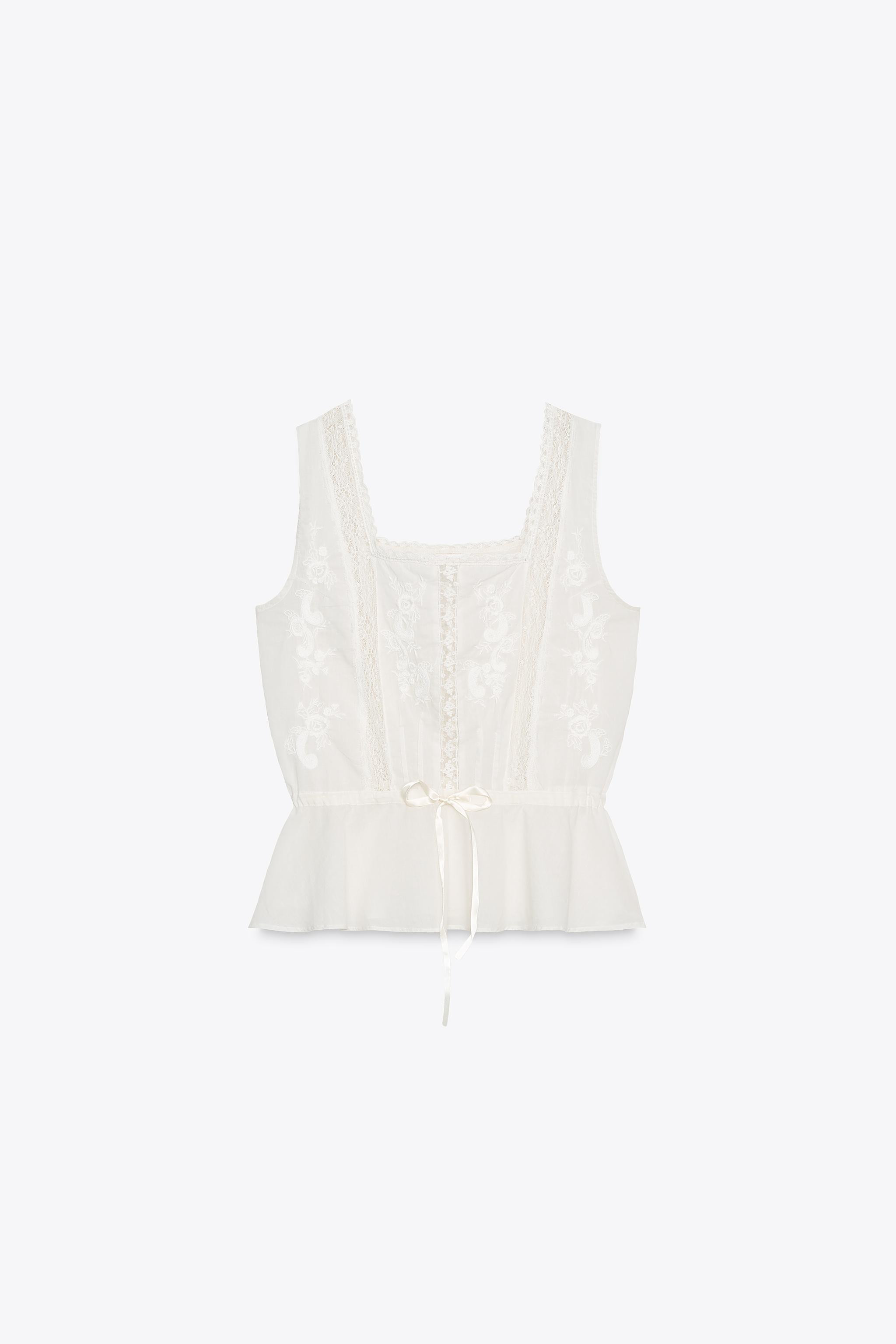 ZW COLLECTION LACE CAMISOLE TOP | Zara US