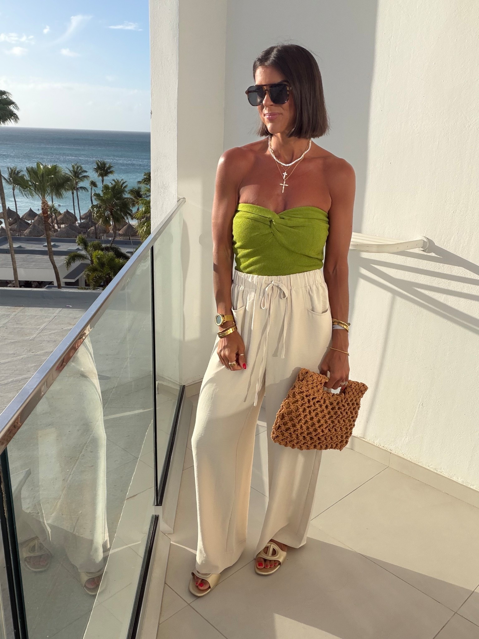 Size xs in tank size small in trousers 

#LTKSeasonal