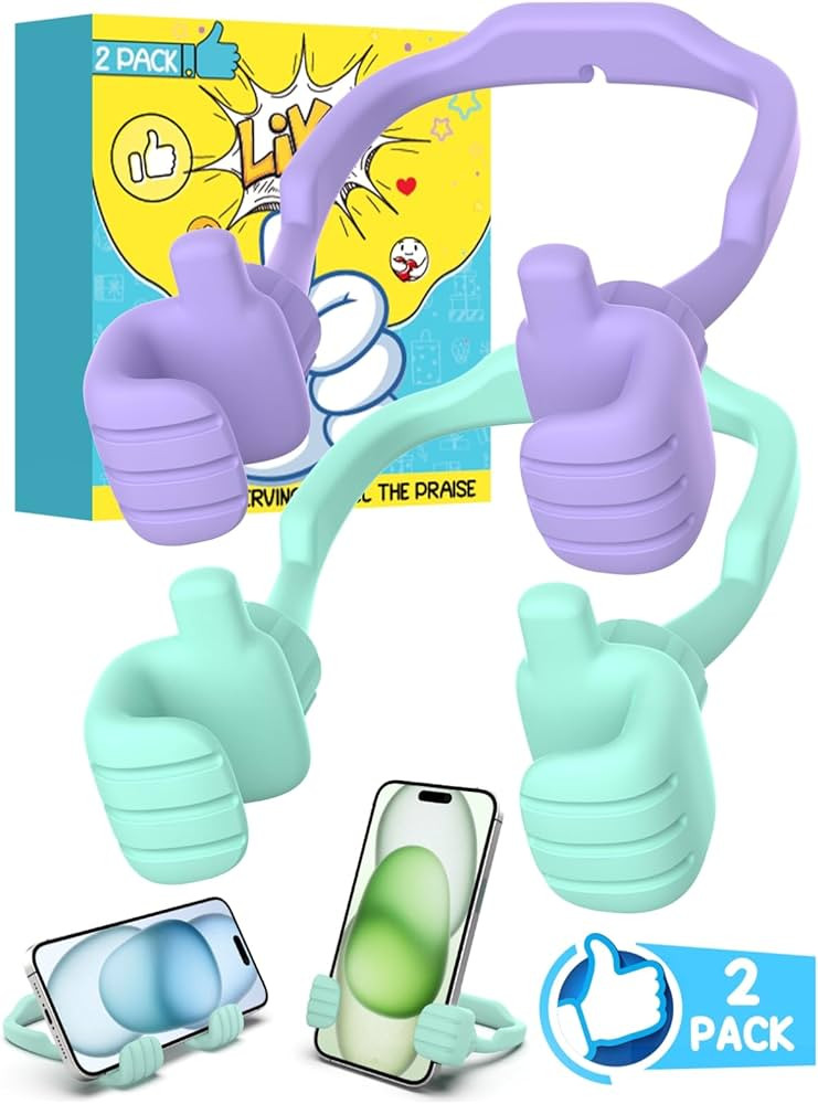 Stocking Stuffers for Women Men Teens Girls Women Gifts for Christmas: 2 PACK Thumbs Up Lazy Cell... | Amazon (US)