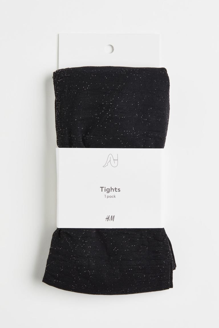 40 denier glittery tights - Black - Ladies | H&M GB | H&M (UK, MY, IN, SG, PH, TW, HK)