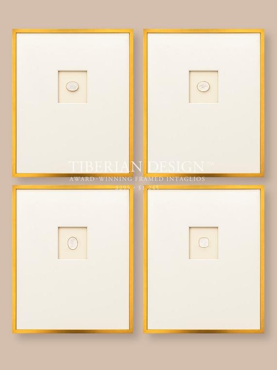 Set of Four Neo-Classical Framed Intaglios  Single Intaglio | Etsy | Etsy (US)