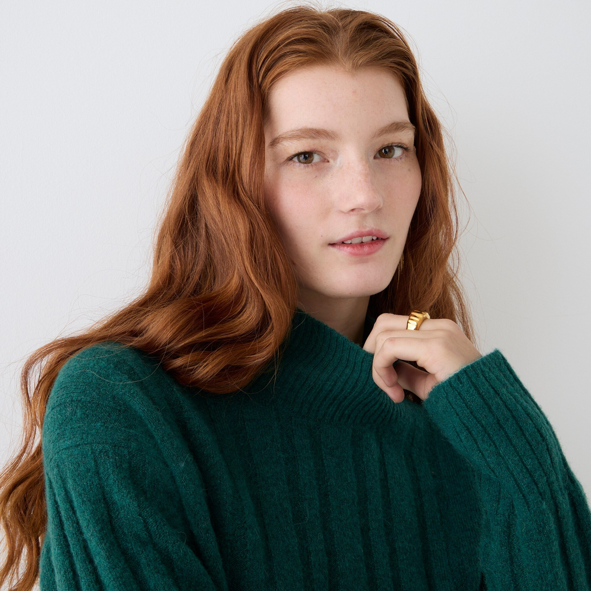 Ribbed mockneck sweater in Supersoft yarn | J. Crew US