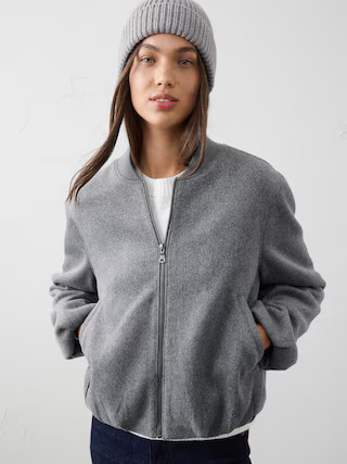 Brushed Bomber Jacket | Banana Republic Factory