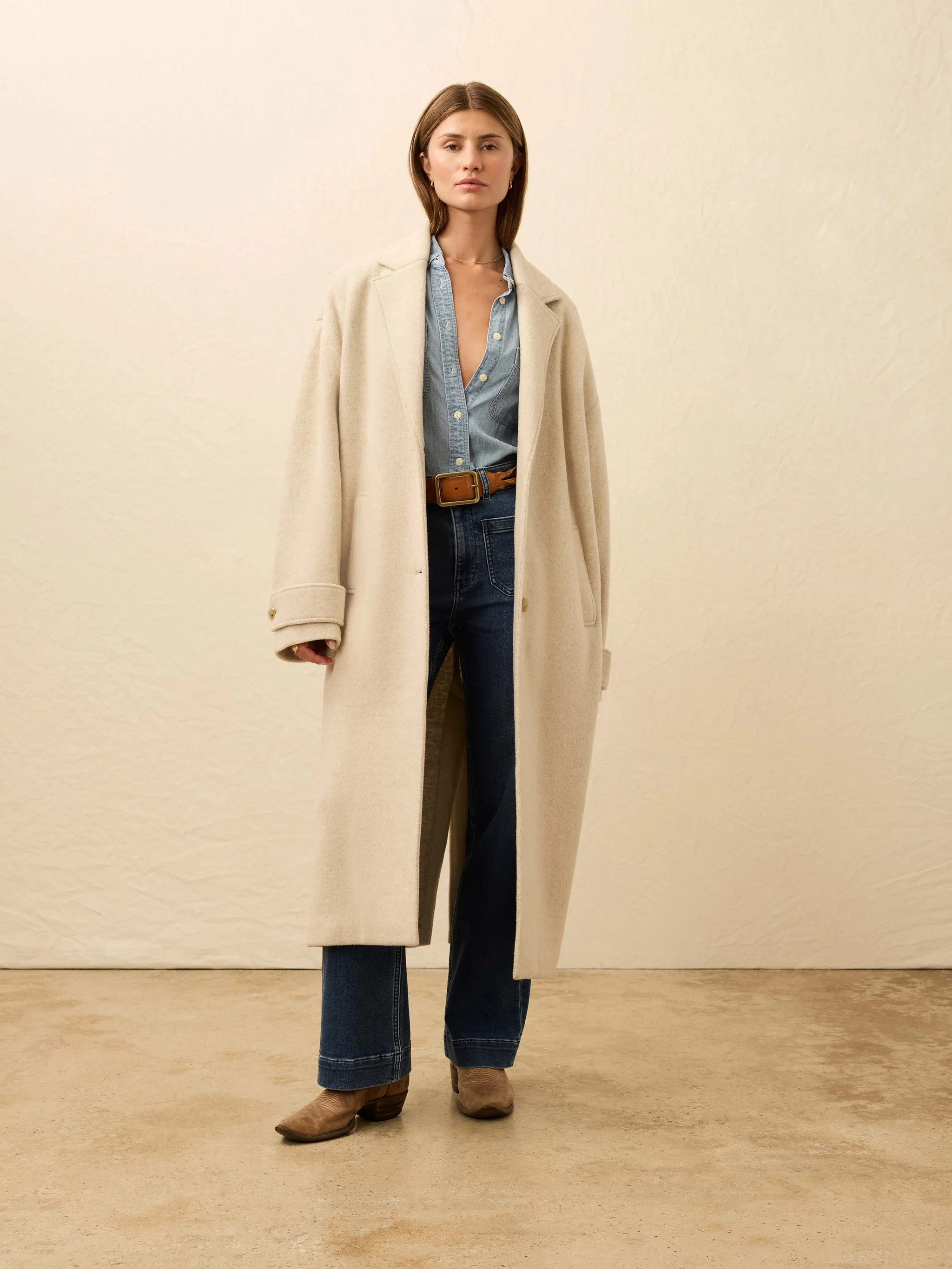 Atlantic Knit Coat - Oat Melange | Faherty