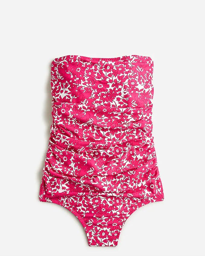 Ruched one-piece swimsuit in blushing meadow | J.Crew US