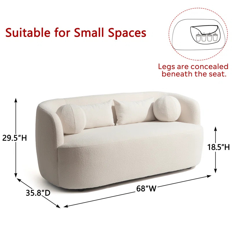 Brinae 68'' Upholstered Loveseat | Wayfair North America