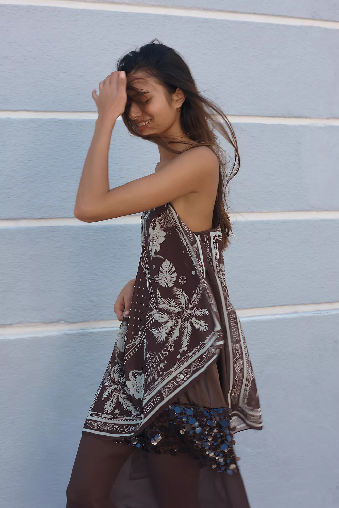 Siempre Square-Neck Scarf Maxi Dress | Anthropologie (US)