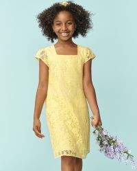 Girls Mommy And Me Lace Shift Dress - sun valley | The Children's Place