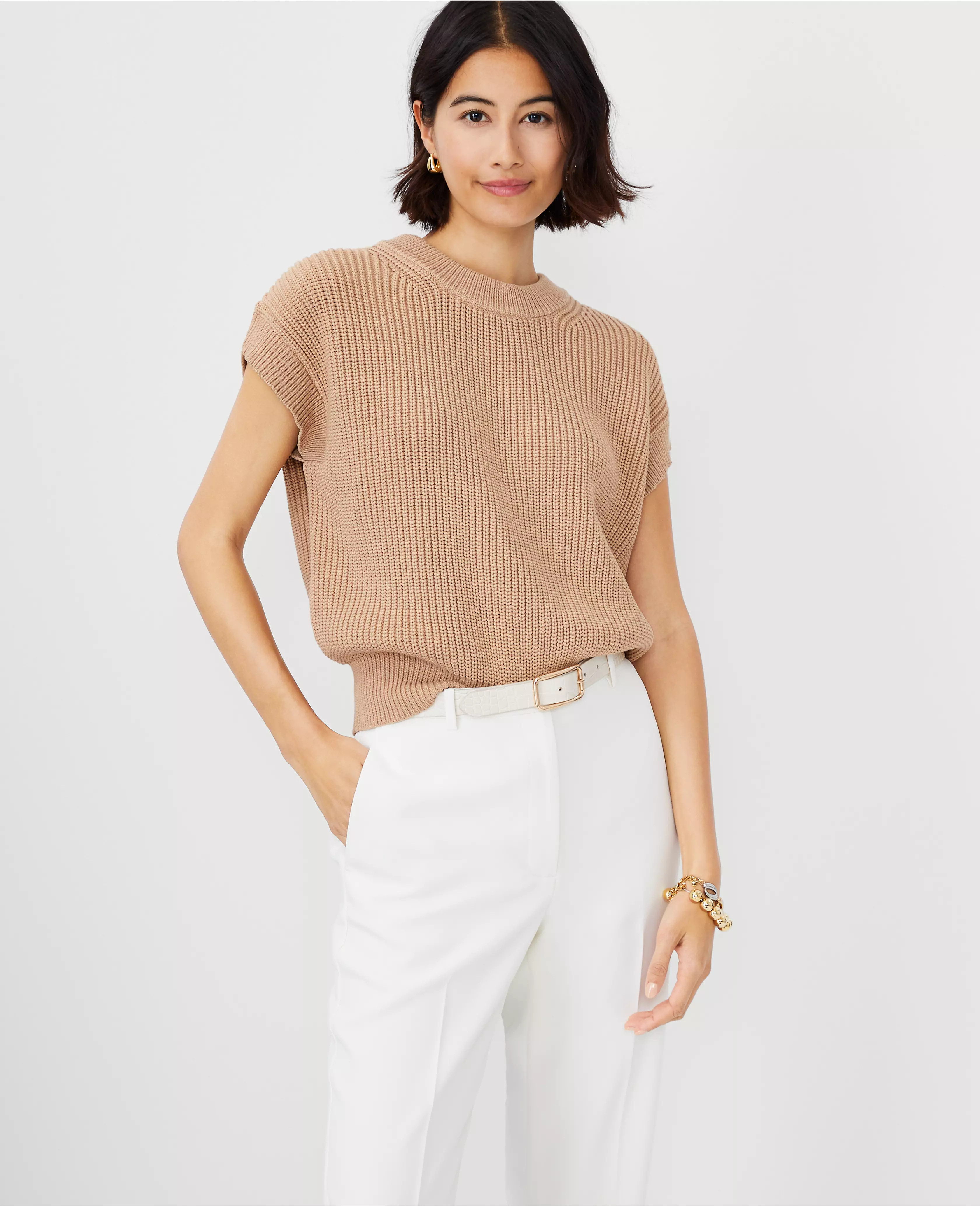 Ribbed Wedge Sweater | Ann Taylor (US)