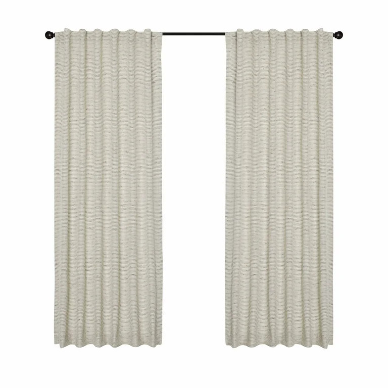 Better Homes & Gardens Textured Stripe Curtain (Single Curtain), 54x84, Taupe Splash | Walmart (US)