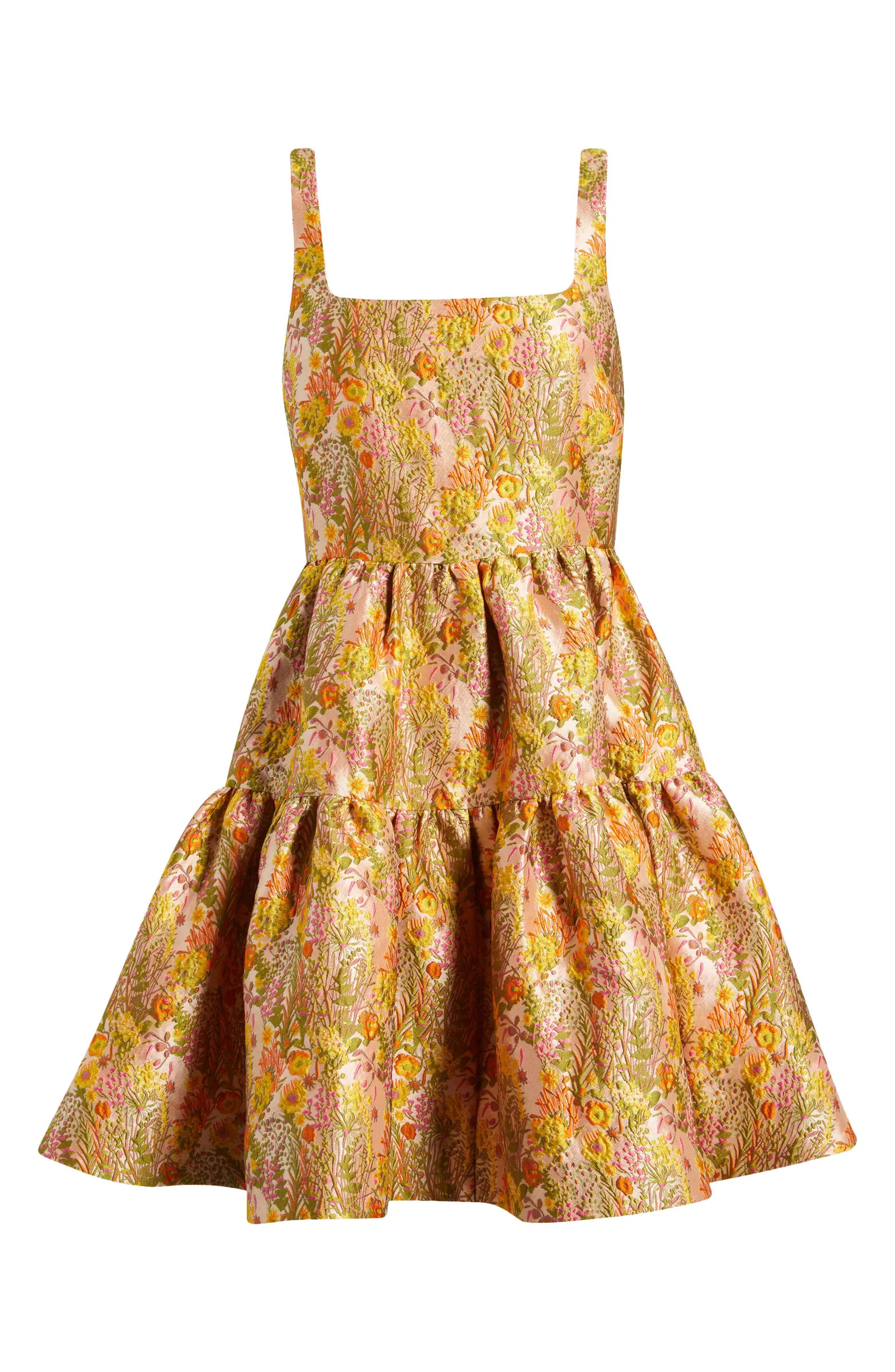 Garden Brocade Fit & Flare Minidress | Nordstrom