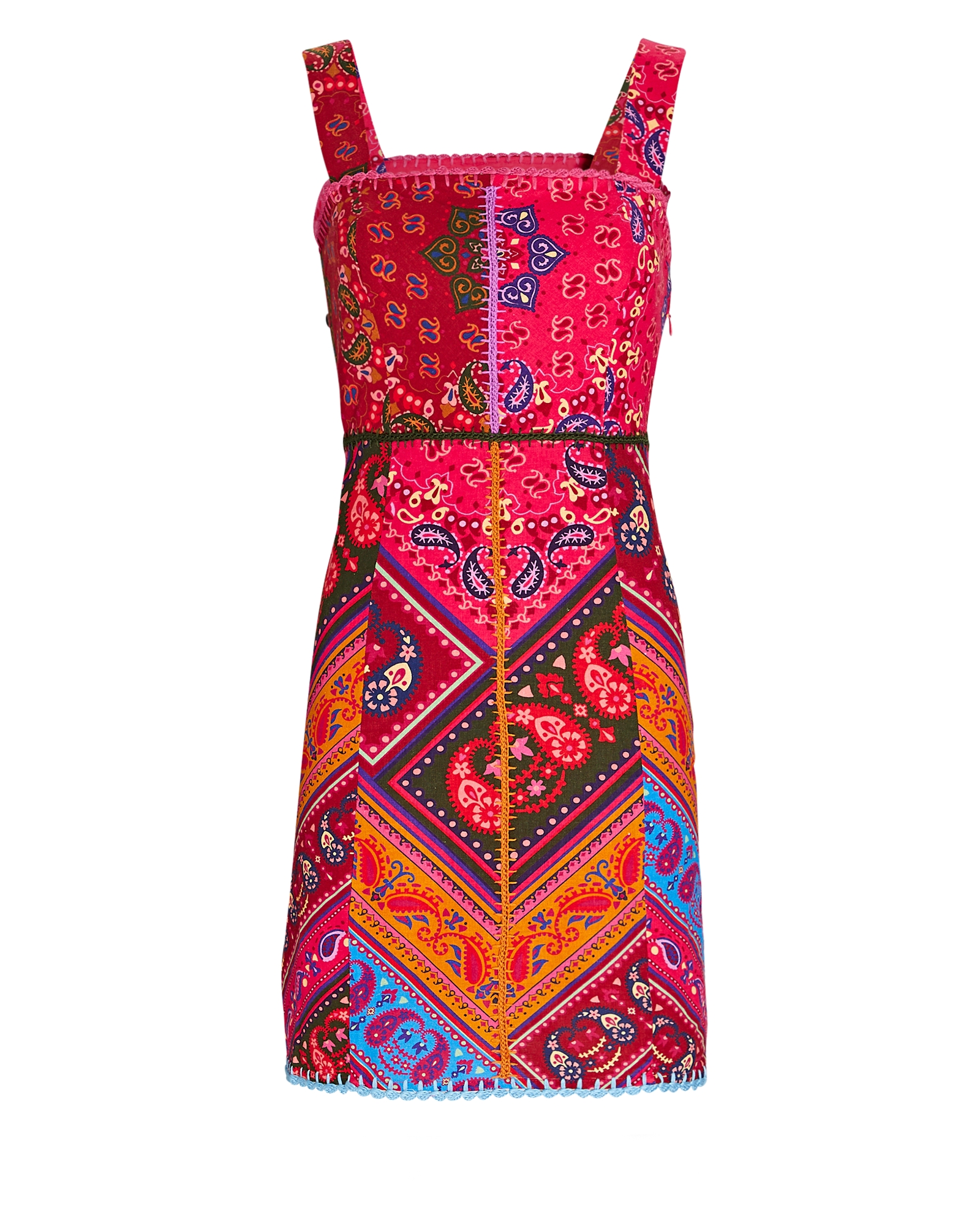 Farm Rio Colorful Bandana Mini Dress, Multi M | INTERMIX
