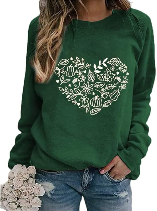 Ykomow Pumpkin SweatShirt for Women Thanksgiving Graphic Tees Fall Halloween Sweater | Amazon (US)