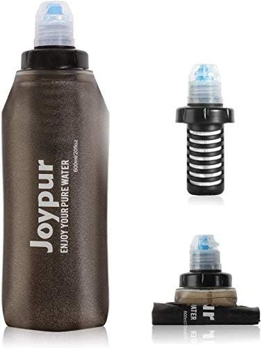 joypur Portable Filtered Water Bottle Camping 2-Stage Integrated Collapsible Water Purifier with ... | Amazon (US)