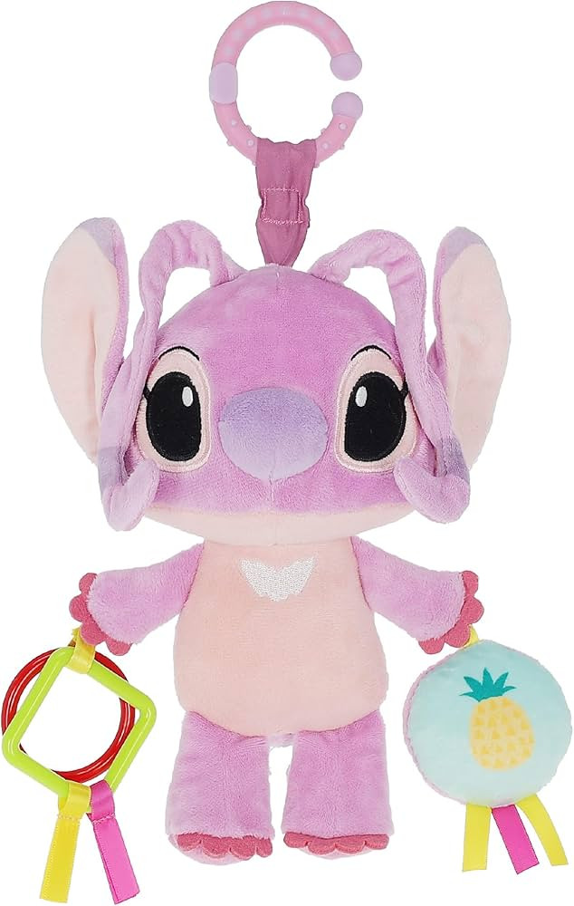 Kids Preferred Disney Baby Lilo and Stitch Angel On The Go Activity Toy with Teether Rings, On Th... | Amazon (US)