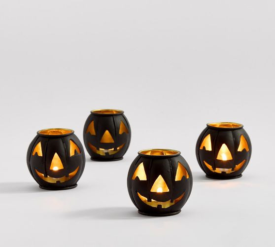 Metal Jack-O-Lantern Candleholder | Pottery Barn (US)