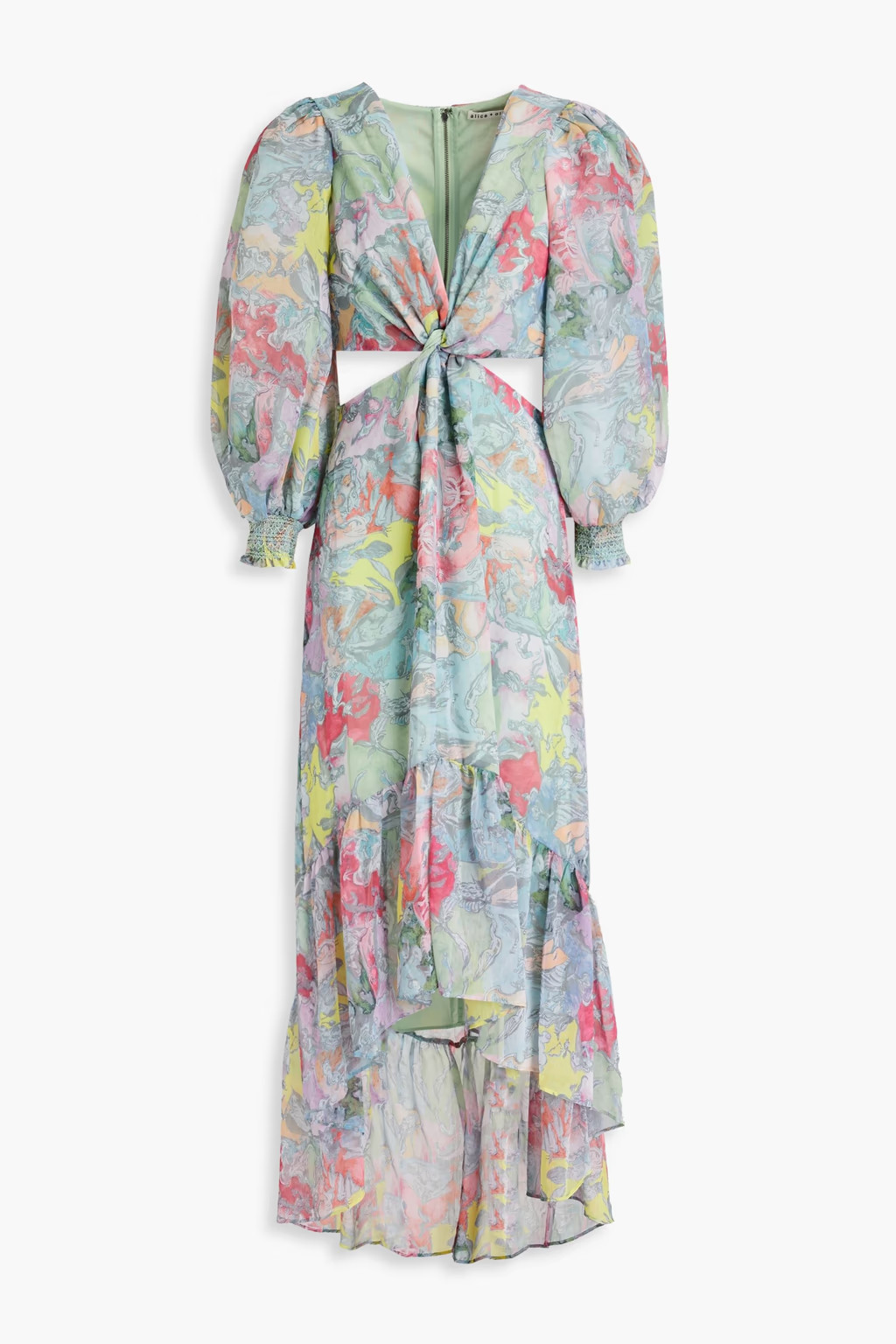 Katia twist-front floral-print georgette dress | The Outnet (US and CA)