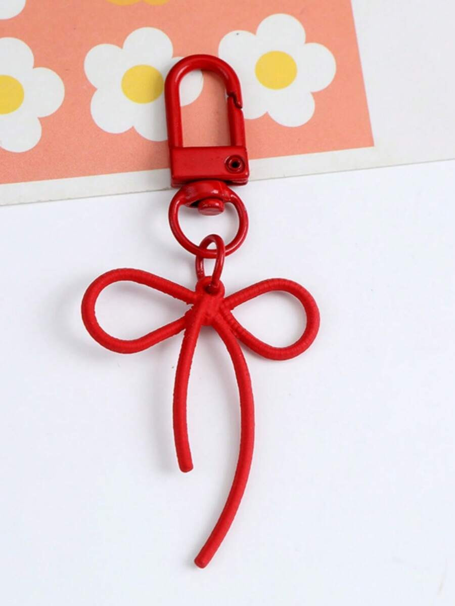 1pc Women's Fashionable Minimalist Bow Keychain/Bag Charm, Chic Design | SHEIN