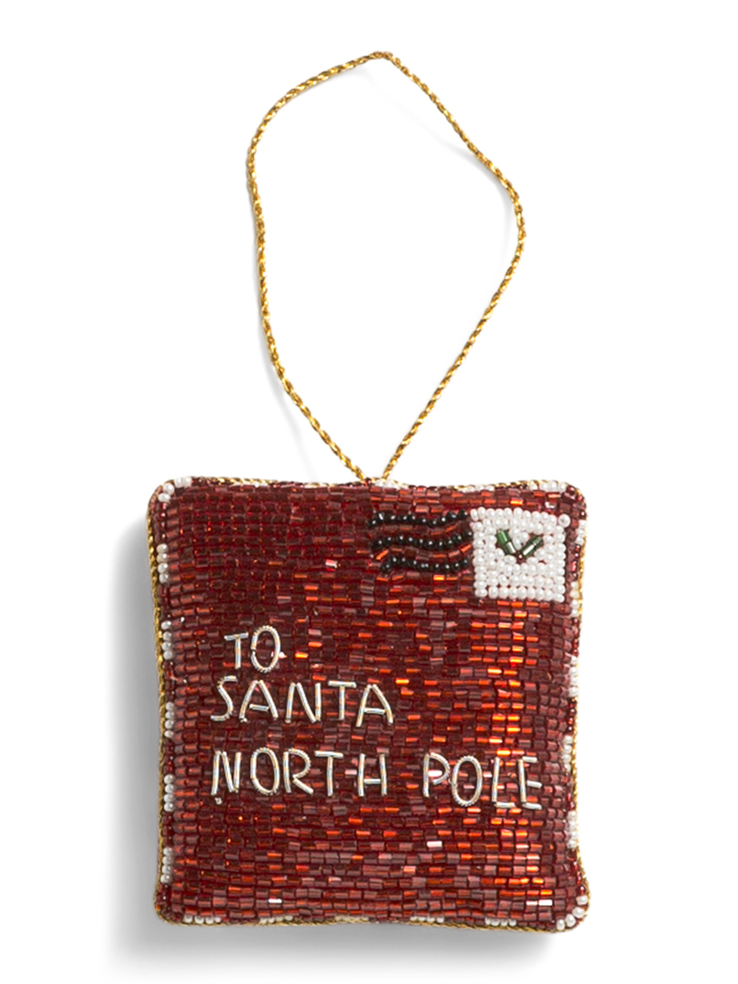 Santa Letter Hand Beaded Ornament | TJ Maxx