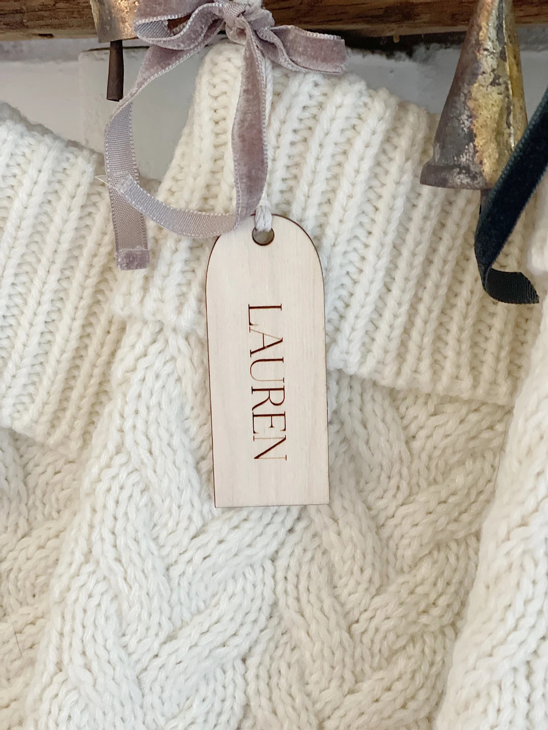 ENGRAVED Modern Christmas Stocking Name Tags. Name Tags for Stocking. Personalized Christmas Tags... | Etsy (US)