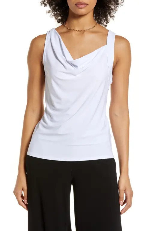 halogen(r) Asymmetric Cowl Neck Tank in White at Nordstrom, Size Medium | Nordstrom