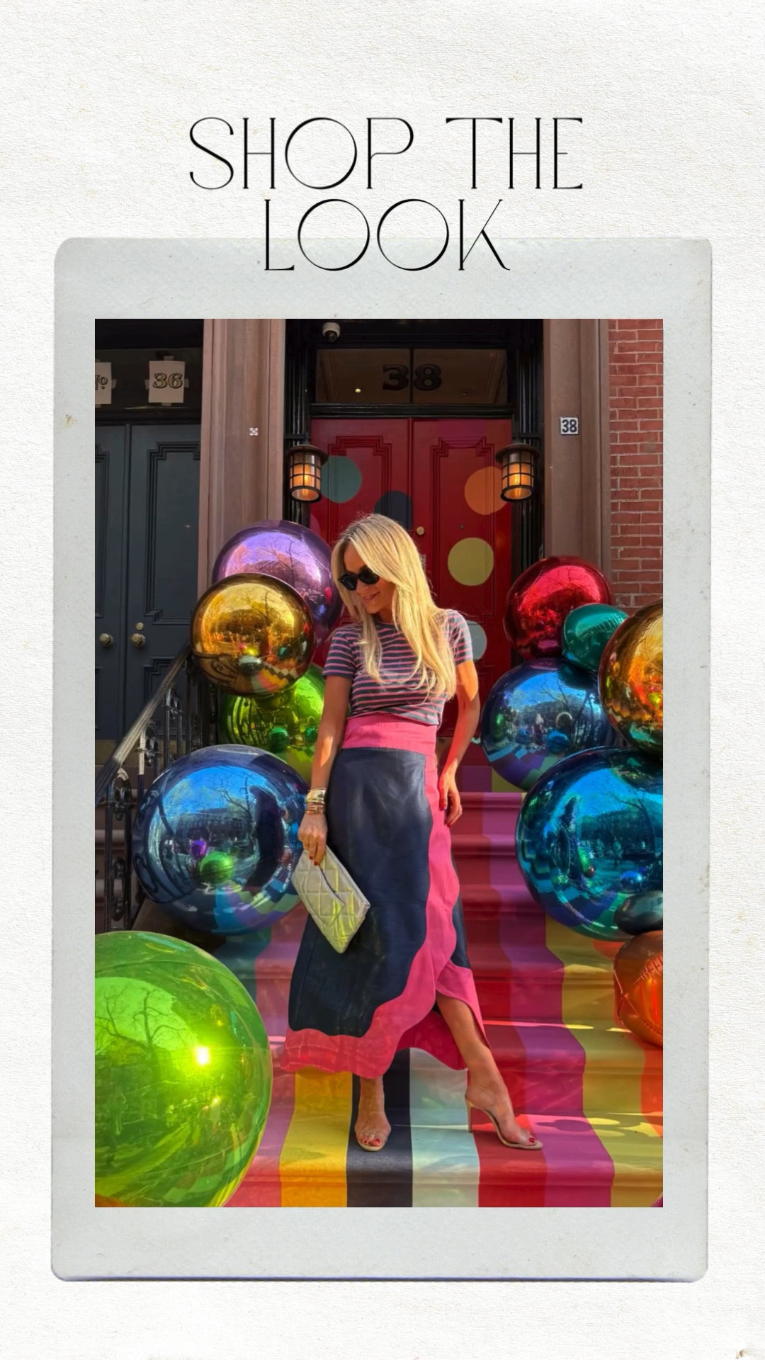 Colorful summer outfit from Frances Valentine. I love this pink and navy striped baby tee paired with the matching statement skirt for such a fun, polished look. Perfect for summer in the city, brunch, vacation outfits, or a chic daytime event.

This Frances Valentine set mixes classic stripes with bold color in a way that feels playful but still elevated. Styling it with simple heels, sunglasses, and a clutch keeps the look effortless and polished.

Sharing the Frances Valentine striped baby tee and skirt that make the perfect colorful summer outfit.

[Frances Valentine, striped baby tee, striped skirt, matching set, colorful summer outfit, chic city style, statement skirt outfit, summer fashion, classic stripes, elevated casual outfit]

#LTKOver40